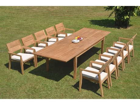 Teak Smith 11 Pieces 122" Rectangular Dining Set