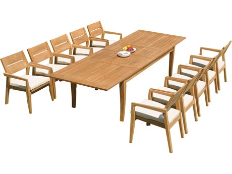 Teak Smith 11 Pieces 122" Rectangular Dining Set