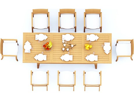 Teak Smith 9 Pieces 122" Rectangular Dining Set