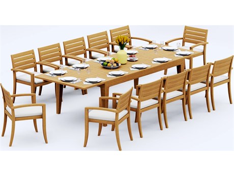 Teak Smith 13 Pieces 122" Rectangular Dining Set