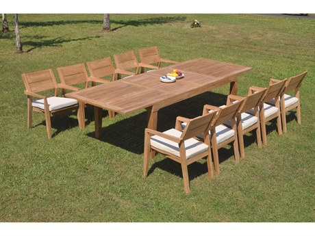 Teak Smith 11 Pieces 122" Rectangular Dining Set