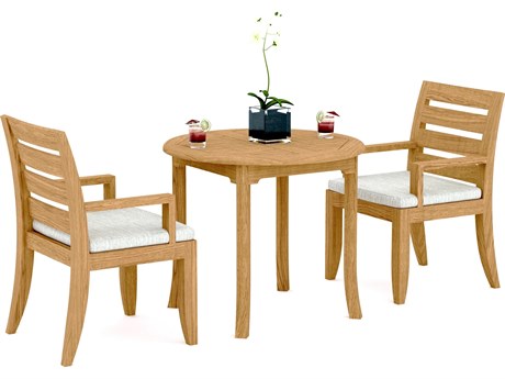 Teak Smith 3 Pieces 36" Round Dining Set