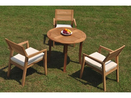 Teak Smith 4 Pieces 36" Round Dining Set