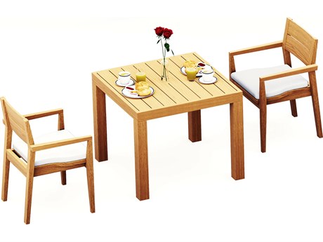 Teak Smith 3 Pieces 36" Square Dining Set