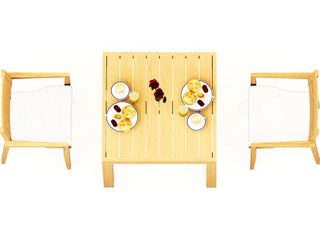Teak Smith 3 Pieces 36" Square Dining Set