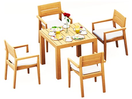 Teak Smith 5 Pieces 36" Square Dining Set