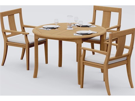 Teak Smith 4 Pieces 48" Round Dining Set
