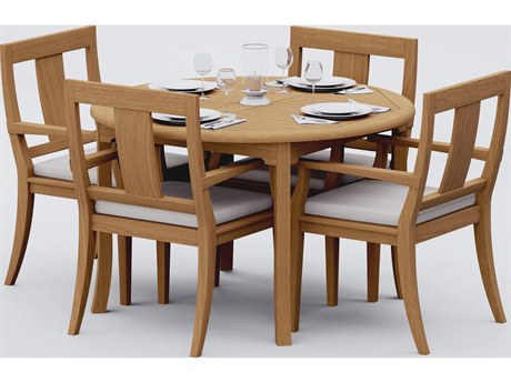 Teak Smith 5 Pieces 48" Round Dining Set