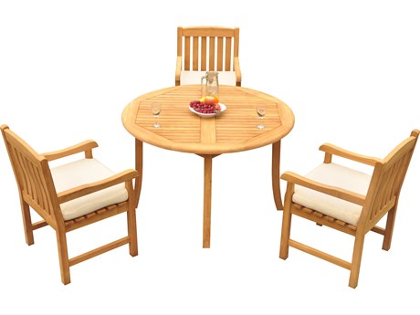 Teak Smith 4 Pieces 48" Round Dining Set