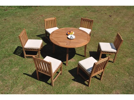 Teak Smith 7 Pieces 52" Round Dining Set