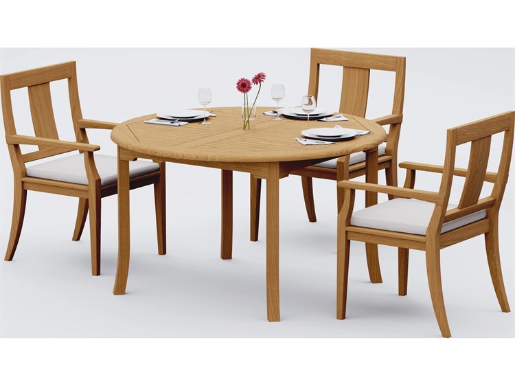Teak Smith 4 Pieces 52" Round Dining Set