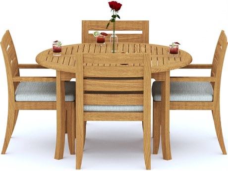 Teak Smith 5 Pieces 52" Round Dining Set
