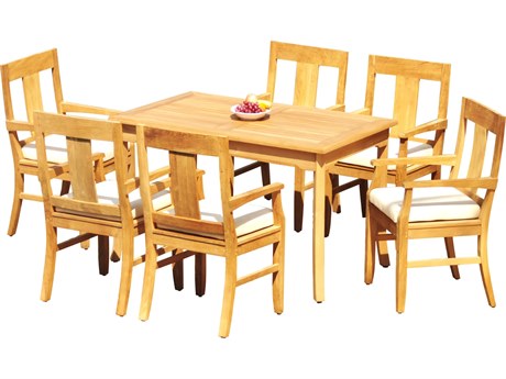 Teak Smith 7 Pieces 60" Rectangular Dining Set