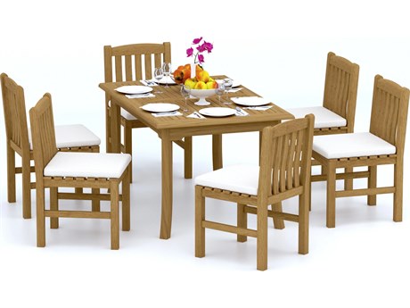 Teak Smith 7 Pieces 60" Rectangular Dining Set