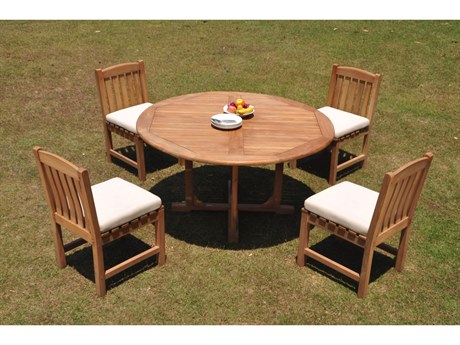 Teak Smith 5 Pieces 60" Round Dining Set