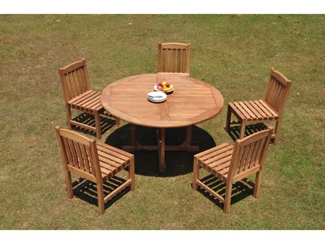 Teak Smith 6 Pieces 60" Round Dining Set