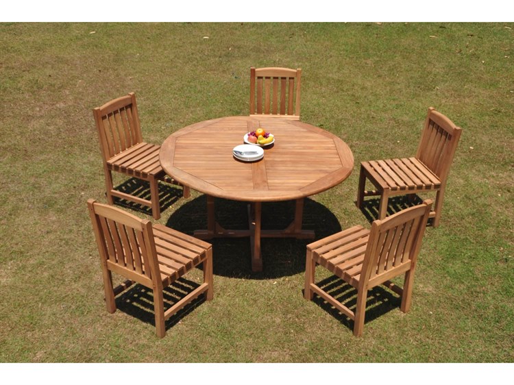 Teak Smith 6 Pieces 60" Round Dining Set