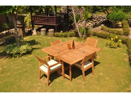 Teak Smith 5 Pieces 60" Square Butterfly Dining Set
