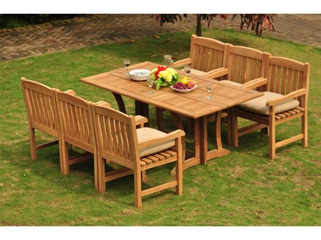 Teak Smith 7 Pieces Warwick 69" Rectangular Dining Set