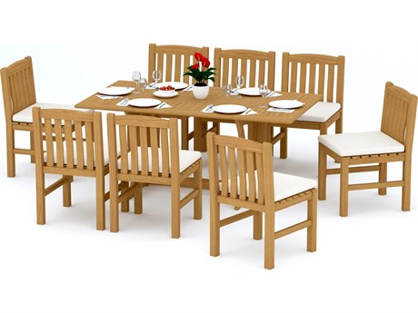 Teak Smith 9 Pieces Warwick 69" Rectangular Dining Set