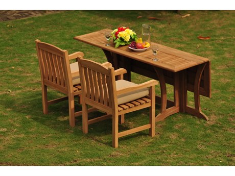 Teak Smith 3 Pieces Warwick 69" Rectangular Dining Set