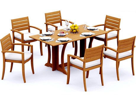 Teak Smith 7 Pieces Warwick 69" Rectangular Dining Set