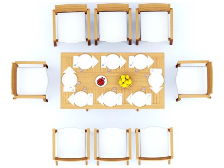 Teak Smith 9 Pieces Warwick 69" Rectangular Dining Set