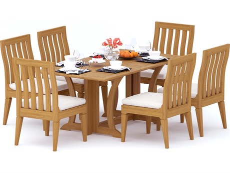 Teak Smith 7 Pieces Warwick 69" Rectangular Dining Set