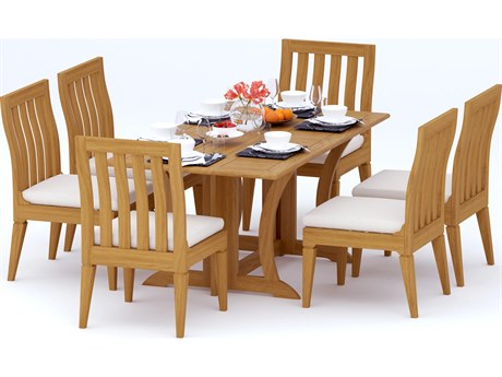 Teak Smith 7 Pieces Warwick 69" Rectangular Dining Set