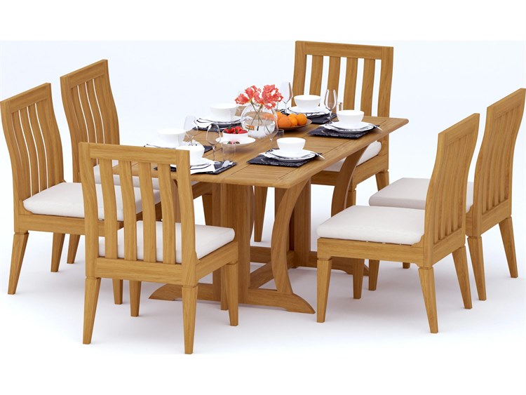 Teak Smith 7 Pieces Warwick 69" Rectangular Dining Set