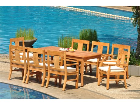 Teak Smith 9 Pieces 71" Rectangular Dining Set