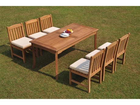 Teak Smith 7 Pieces 71" Rectangular Dining Set