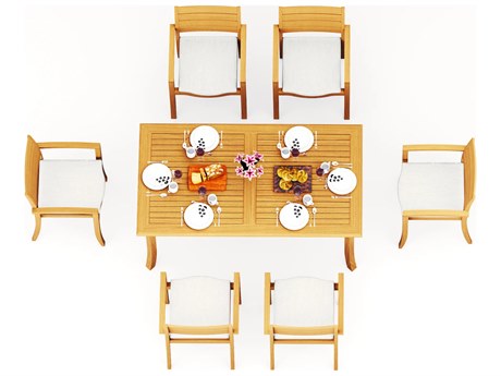 Teak Smith 7 Pieces 71" Rectangular Dining Set