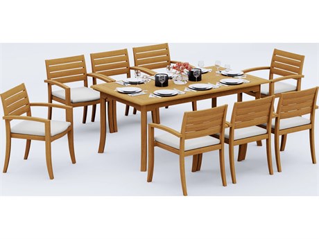 Teak Smith 9 Pieces 71" Rectangular Dining Set