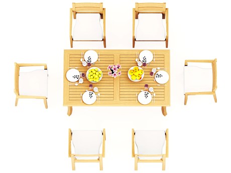 Teak Smith 7 Pieces 71" Rectangular Dining Set