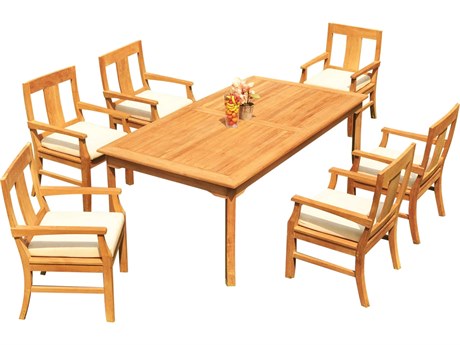 Teak Smith 7 Piece 83" Rectangular Dining Set