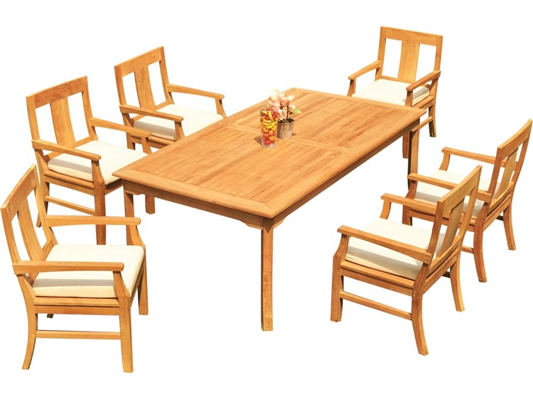 Teak Smith 7 Piece 83" Rectangular Dining Set