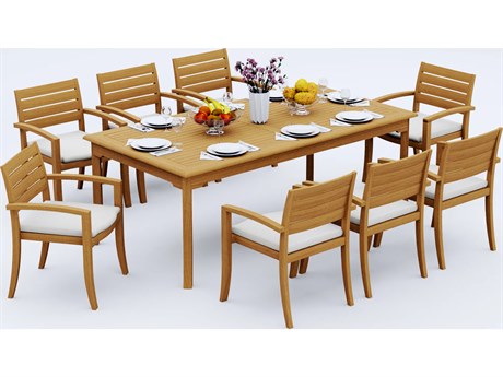 Teak Smith 9 Pieces 83" Rectangular Dining Set