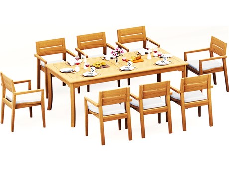Teak Smith 9 Pieces 83" Rectangular Dining Set