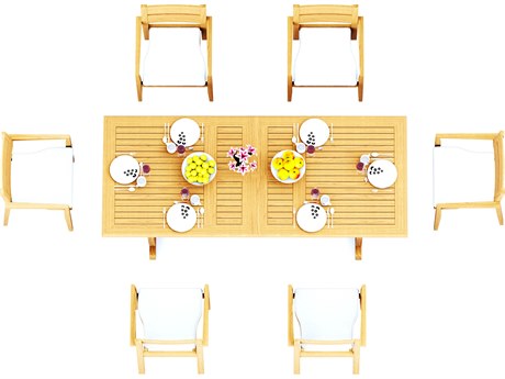Teak Smith 7 Pieces Mas 94" Rectangular Dining Set