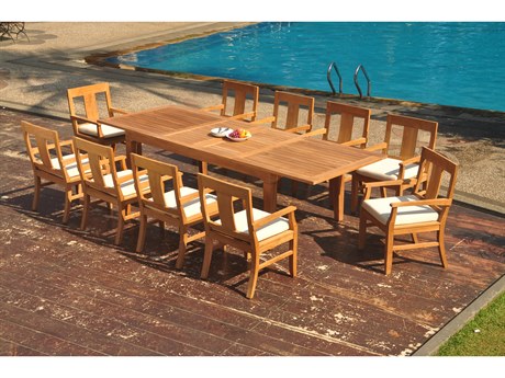 Teak Smith 11 Pieces 122" Caranas Rectangular Dining Set