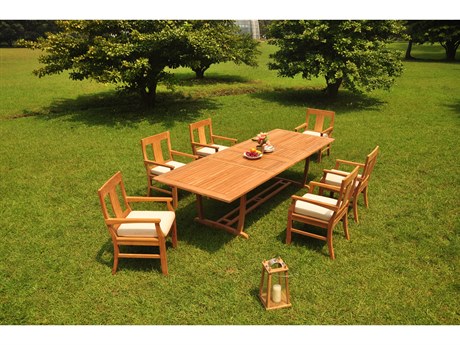 Teak Smith 7 Piece 94" Mas Rectangular Dining Set