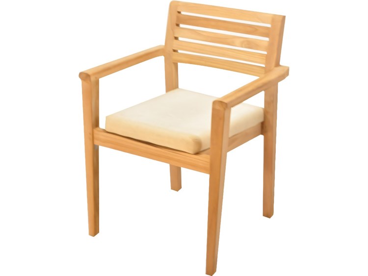 Teak Smith Montana Stacking Captain Dining Arm Chair