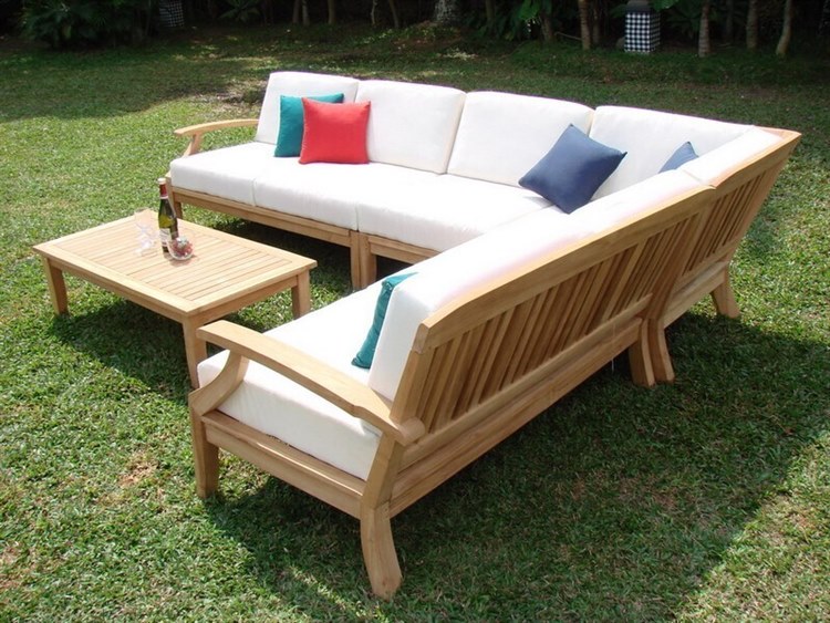 Teak Smith Teak Smith Samurai 5 Piece Sectional Set