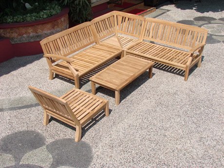 Teak Smith 5 Pieces Sectional Lounge Set