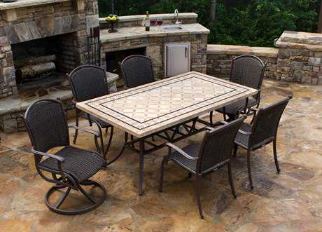 Tortuga Outdoor Furniture Patioliving Tortuga Outdoor Marquesas Wicker 7 Piece Dining Set