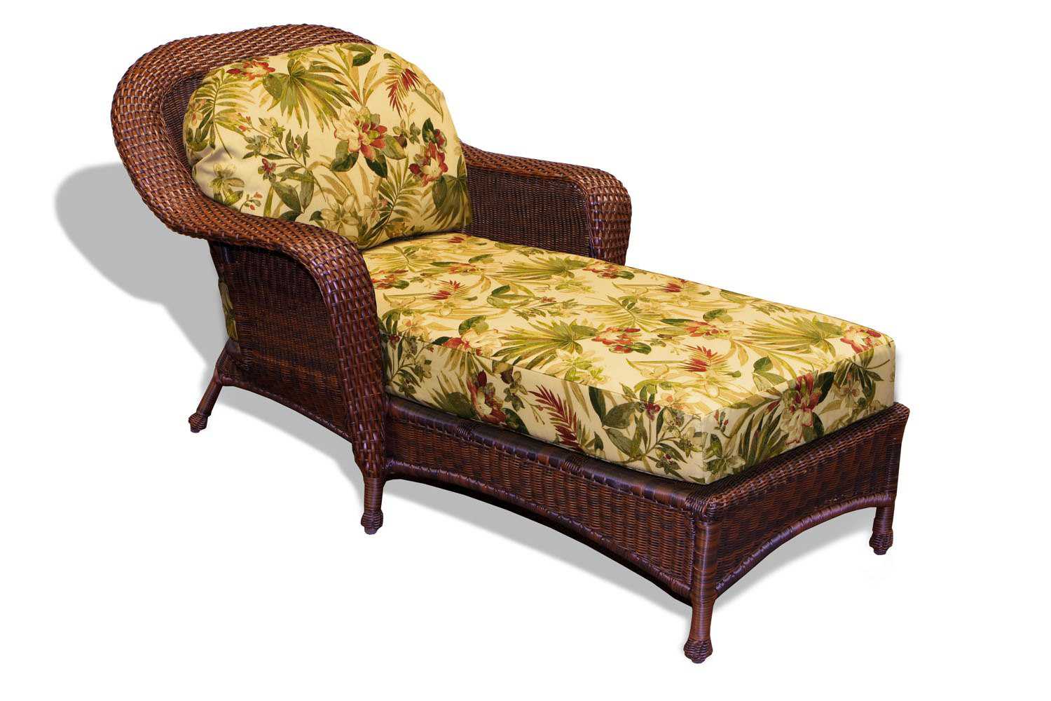 Tortuga Outdoor Sea Pines Wicker Cushion Chaise Lounge 