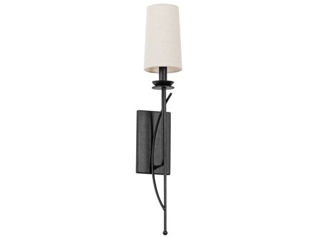 Troy Lighting Calder 1-Light Forged Iron Black Wall Sconce