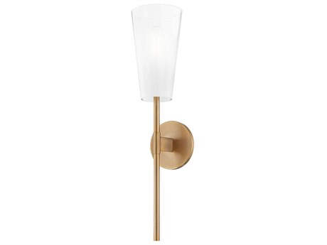 Troy Lighting Camarillo 1-Light Patina Brass Glass Wall Sconce