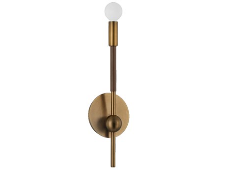 Troy Lighting Obie 1-Light Patina Brass Bronze Wall Sconce